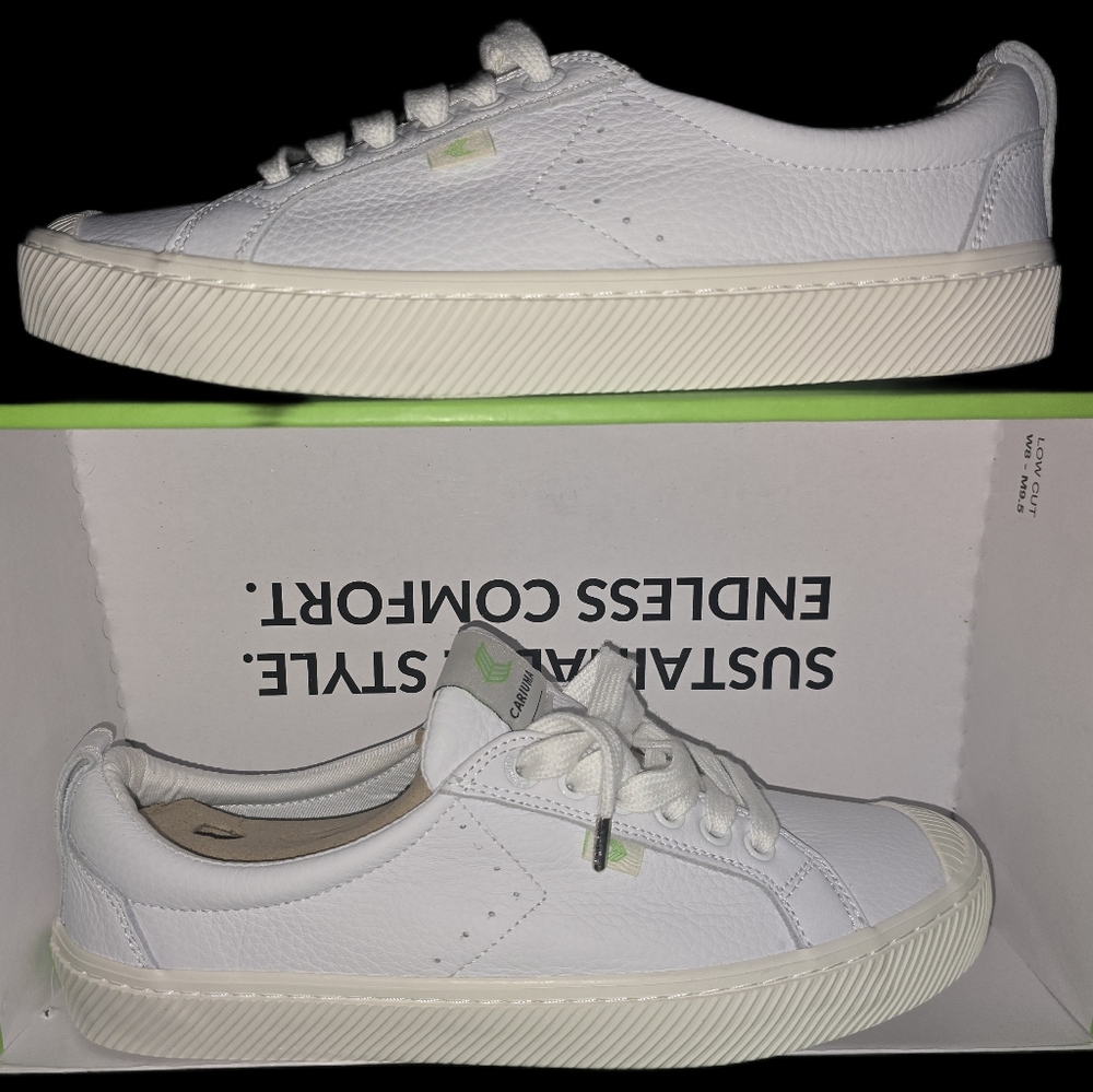 OCA Low White Premium Leather Sneaker size 9 mens
